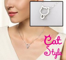 collar gato silueta cabezon